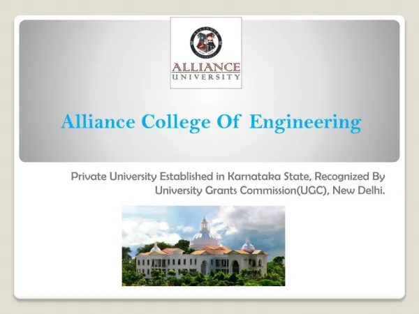 Alliance College of engineering