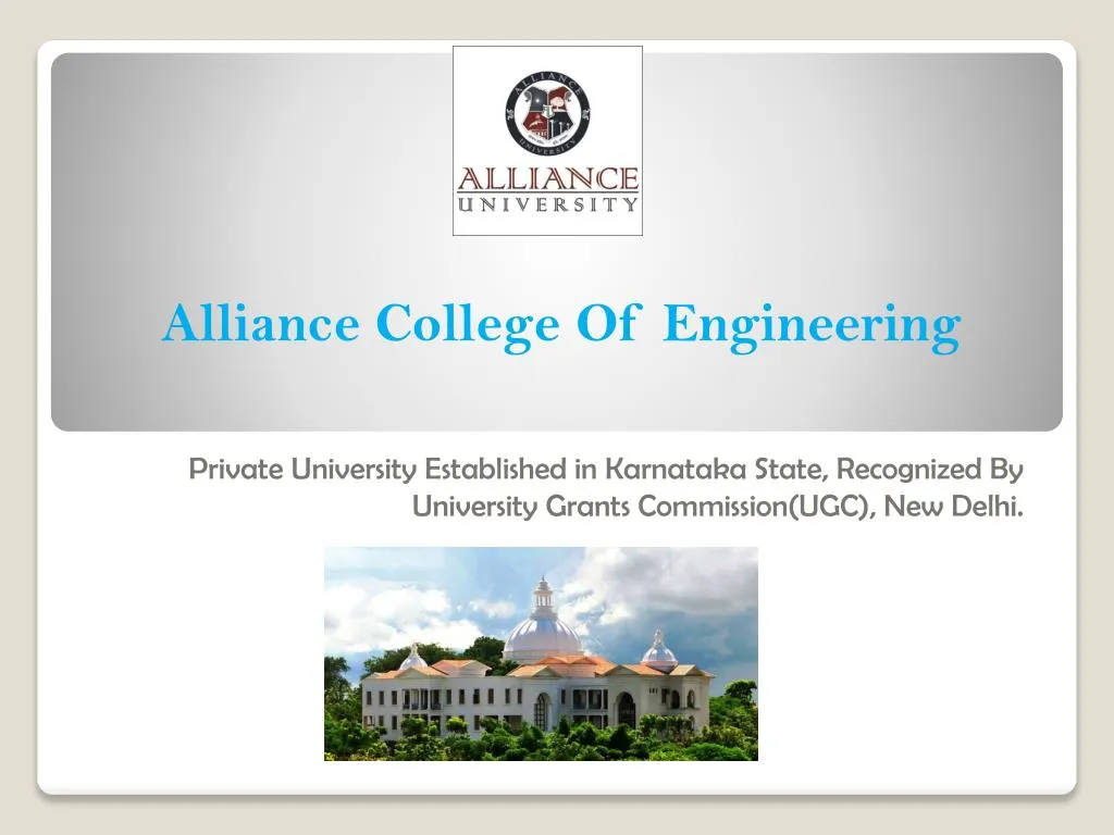 alliance college of engineering