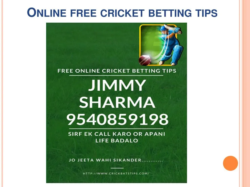 online free cricket betting tips