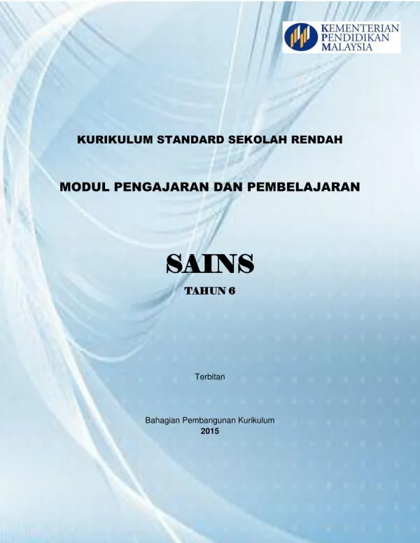 MODUL PEMBELAJARAN SAINS