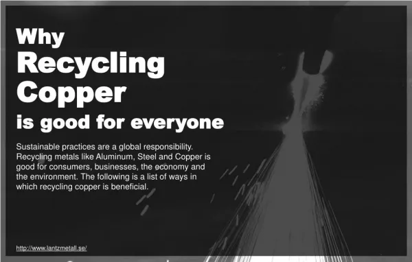 The importance of recycling copper