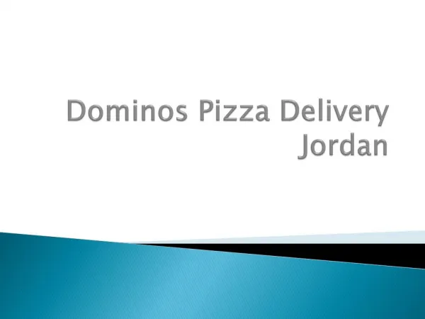 Dominos Pizza Delivery Jordan