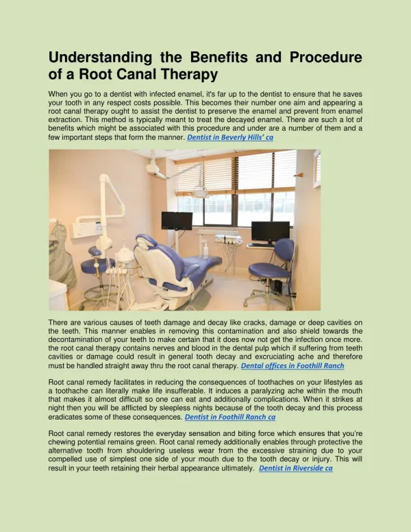 Understanding The Benefits And Procedure Of A Root Canal Therapy