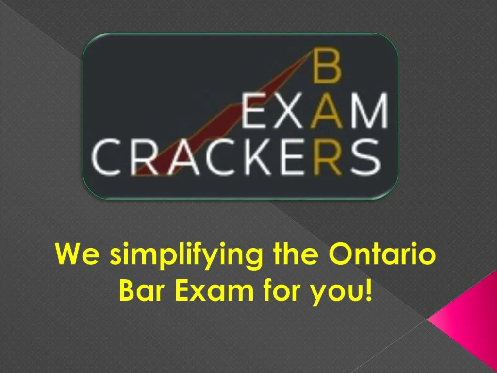 we simplifying the ontario bar exam for you