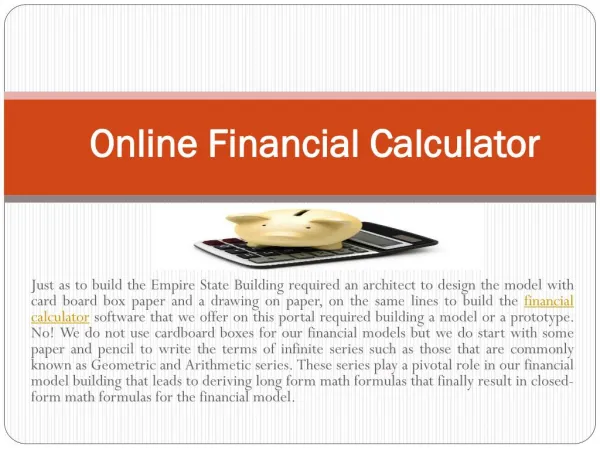 Online Calculator Software For Financial Solutions