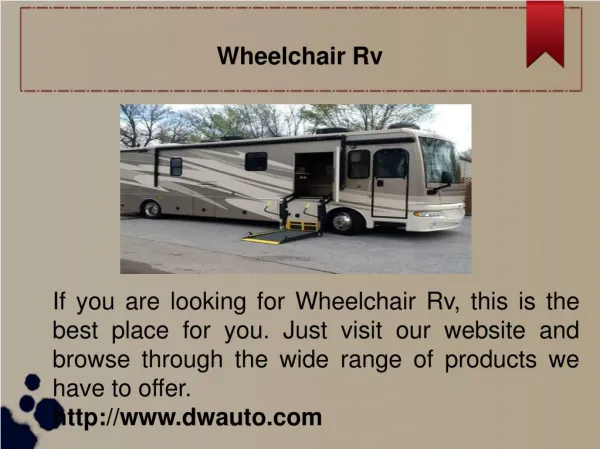 Wheelchair Rv