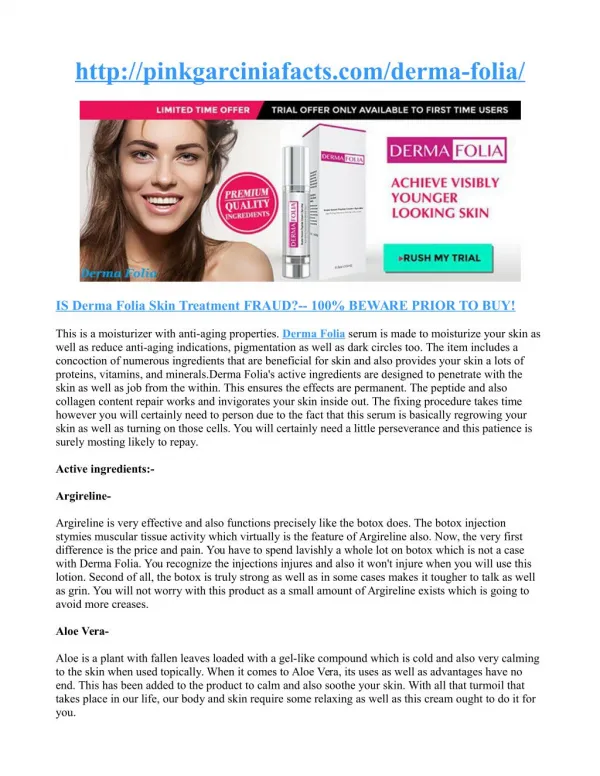 What people said about Derma Folia ?