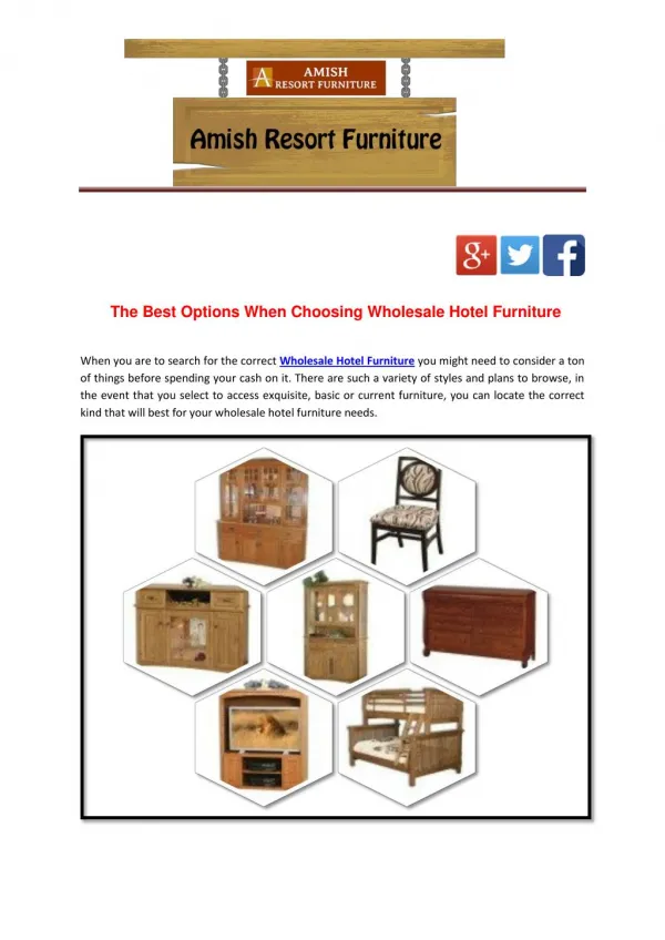The Best Options When Choosing Wholesale Hotel Furniture