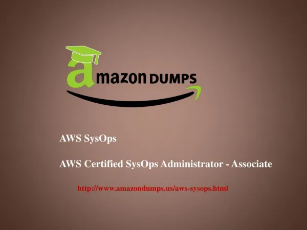 Study Material For aws sysops administrator associate - AmazonDumps.us