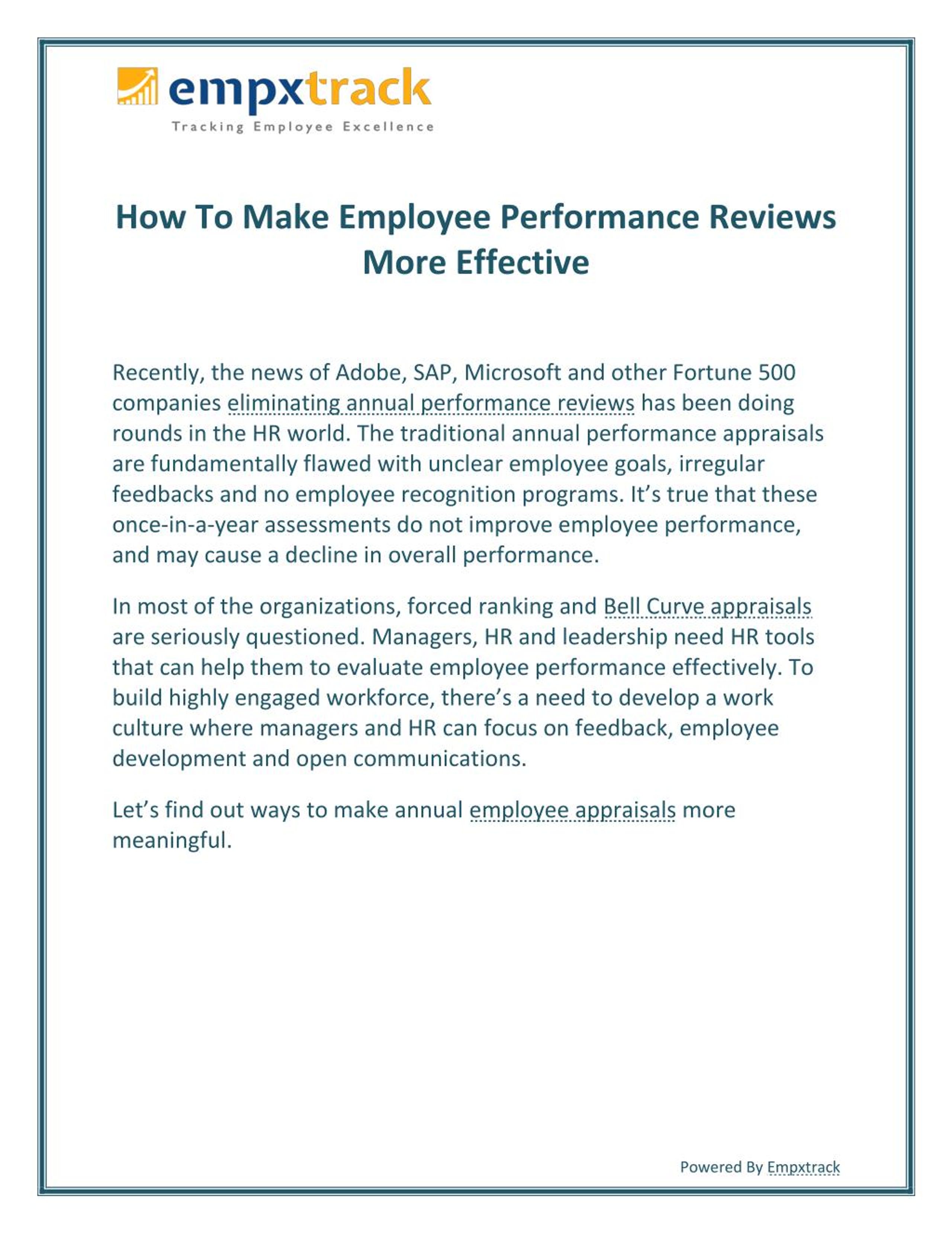PPT - How to Make Employee Performance Reviews More Effective ...