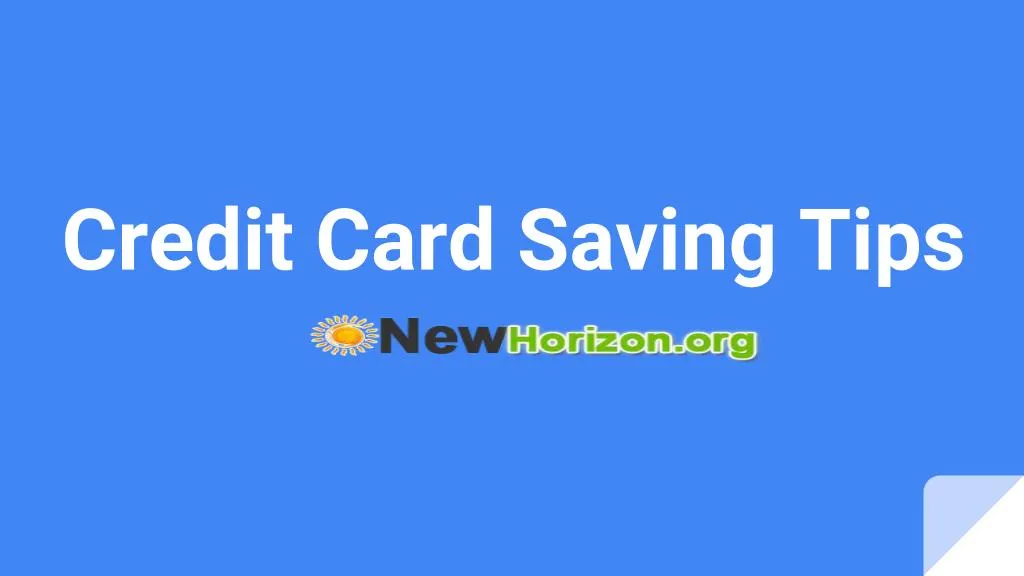 credit card saving tips