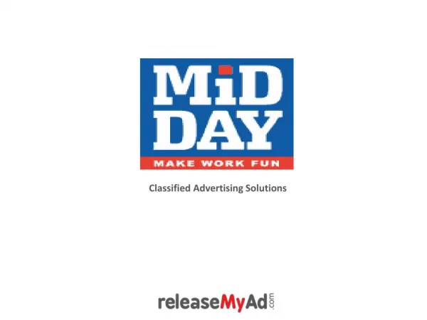 Mid Day Newspaper Classified Advertisement Booking Online