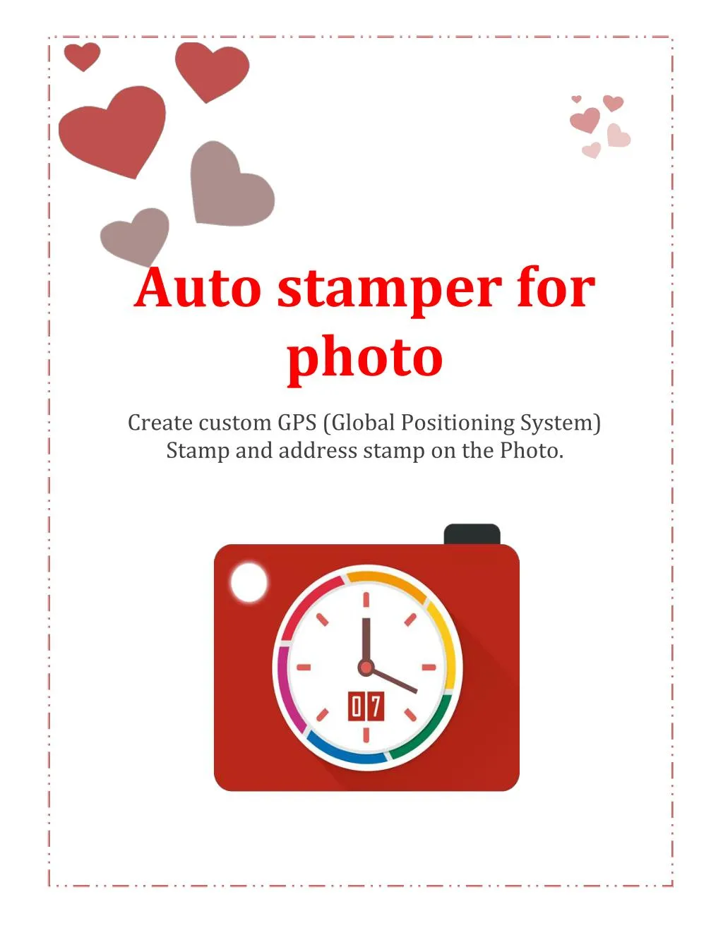 auto stamper for photo