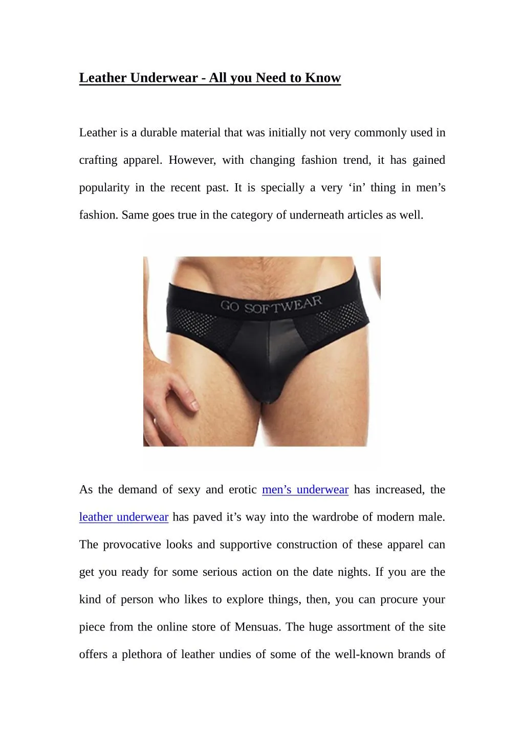 leather underwear all you need to know