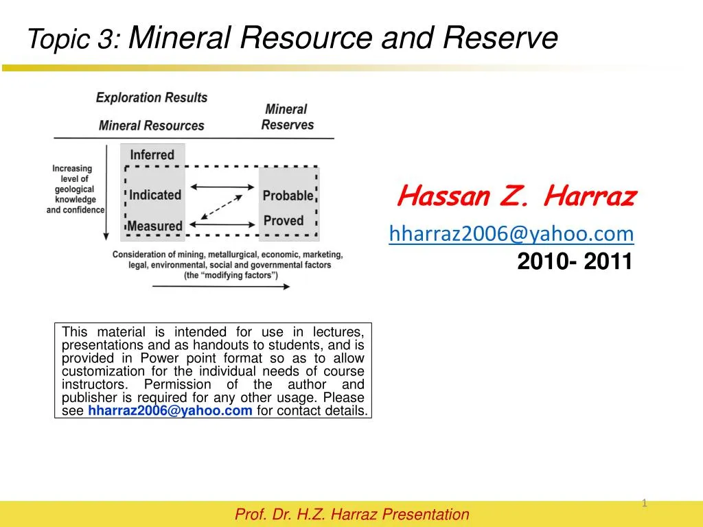 topic 3 mineral resource and reserve