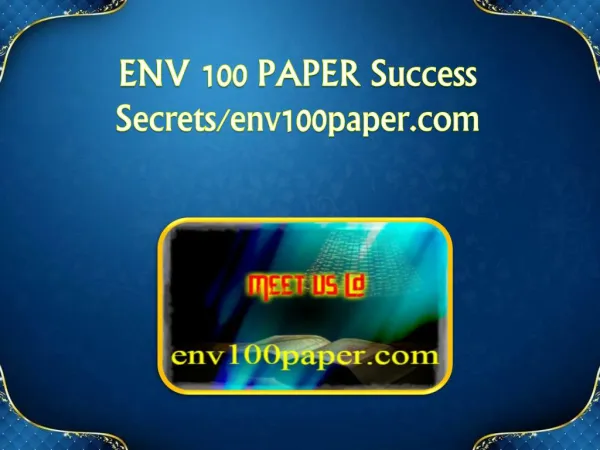 ENV 100 PAPER Success Secrets/env100paper.com