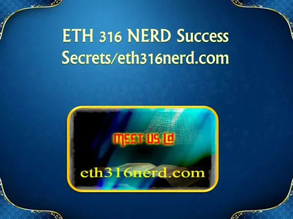 ETH 316 NERD Success Secrets/eth316nerd.com