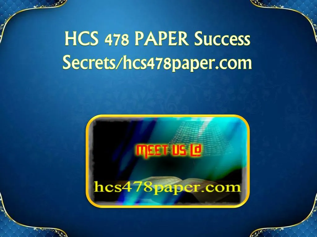 hcs 478 paper success secrets hcs478paper com