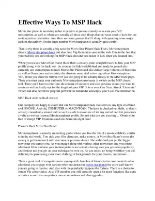 The Best Ways To Moviestarplanet Hack Download - slide 1