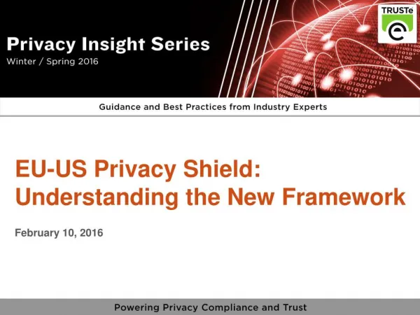 EU Privacy Shield - Understanding the New Framework from TRUSTe