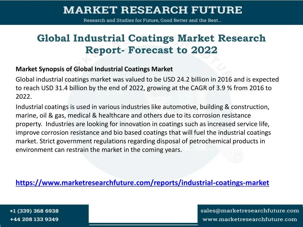 global industrial coatings market research report forecast to 2022