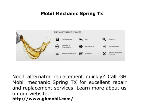 Mobil Mechanic Spring Tx