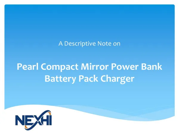 Pearl Compact Mirror Power Bank Battery Pack charger
