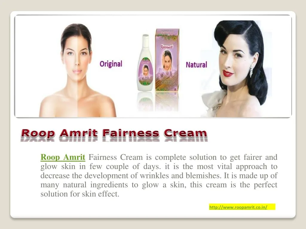 roop amrit fairness cream