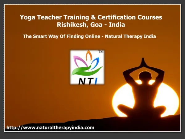Yoga Teacher Training In Rishikesh – Natural Therapy India