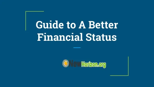 Guide to A Better Financial Status