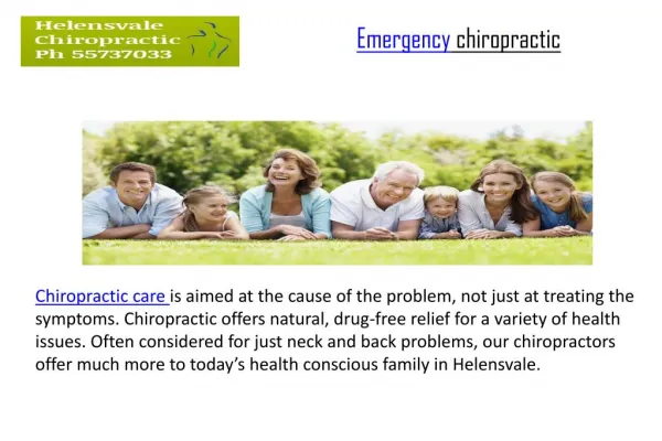 Emergency chiropractic