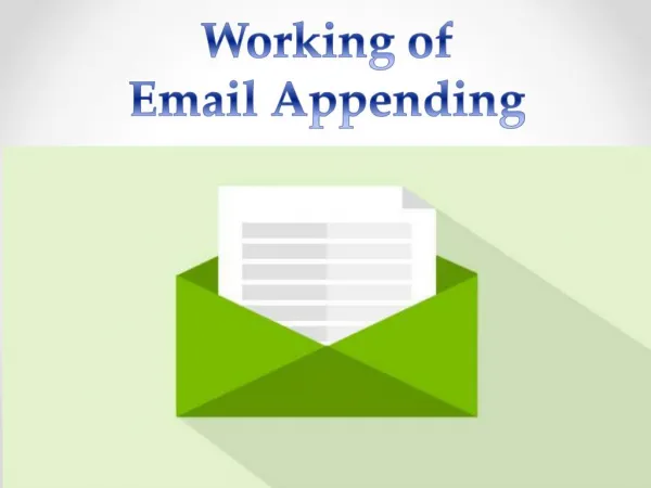 Working of Email Appending