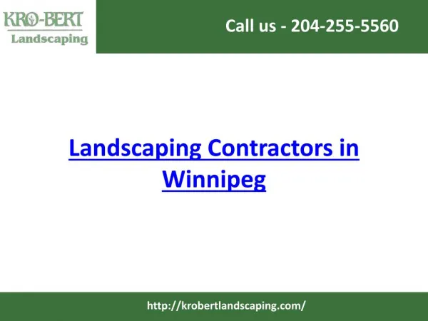 Landscaping Contractors in Winnipeg | Landscaping Winnipeg | Kro-Bert Landscaping