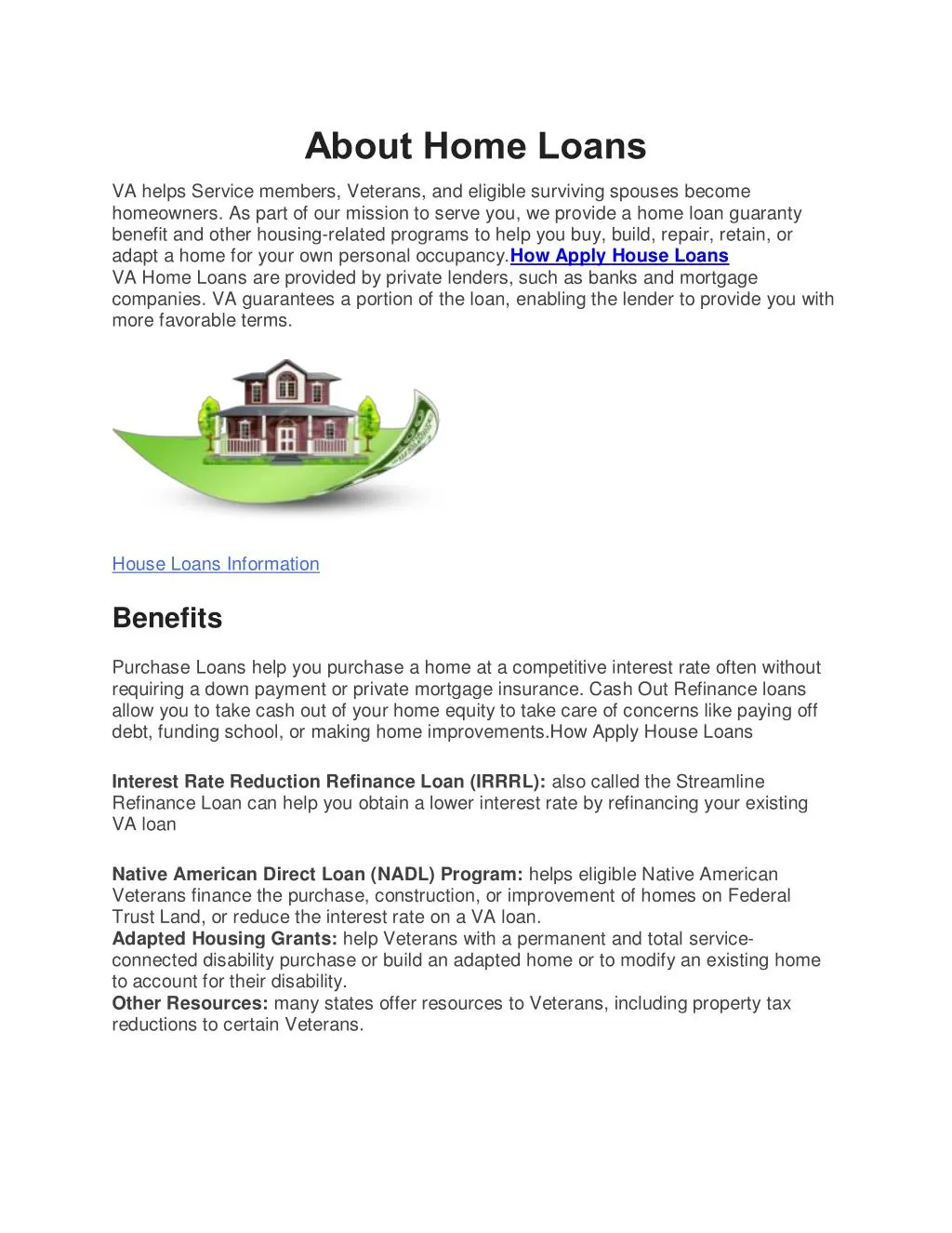 about home loans