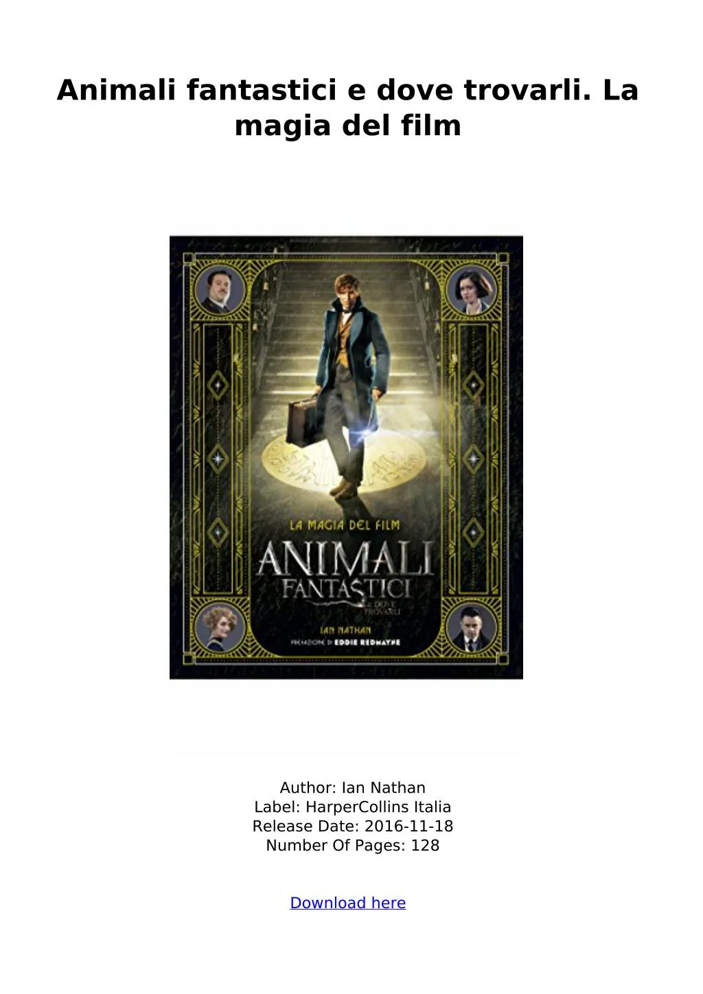 animali fantastici e dove trovarli la magia