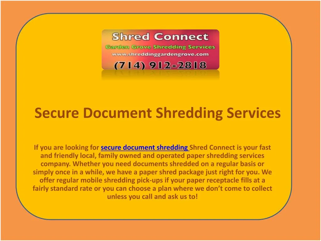 secure document shredding services