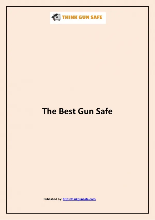 The Best Gun Safe