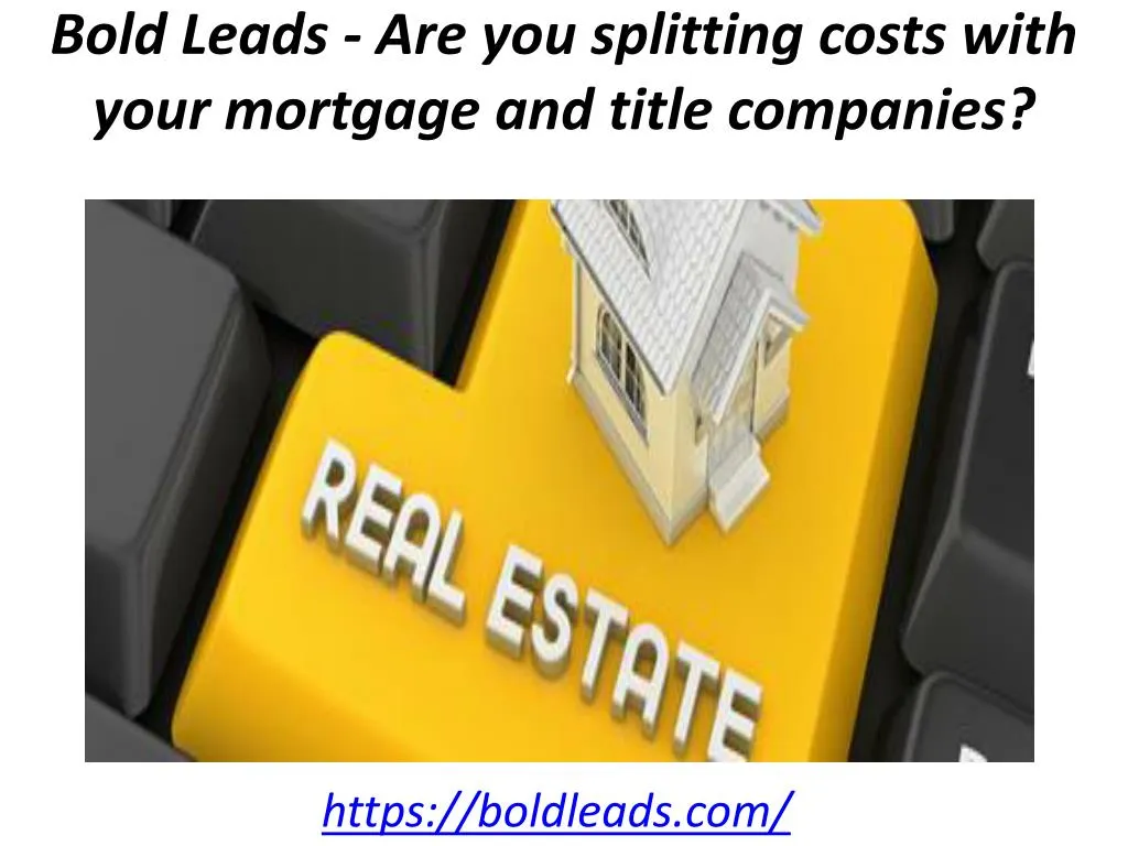 bold leads are you splitting costs with your