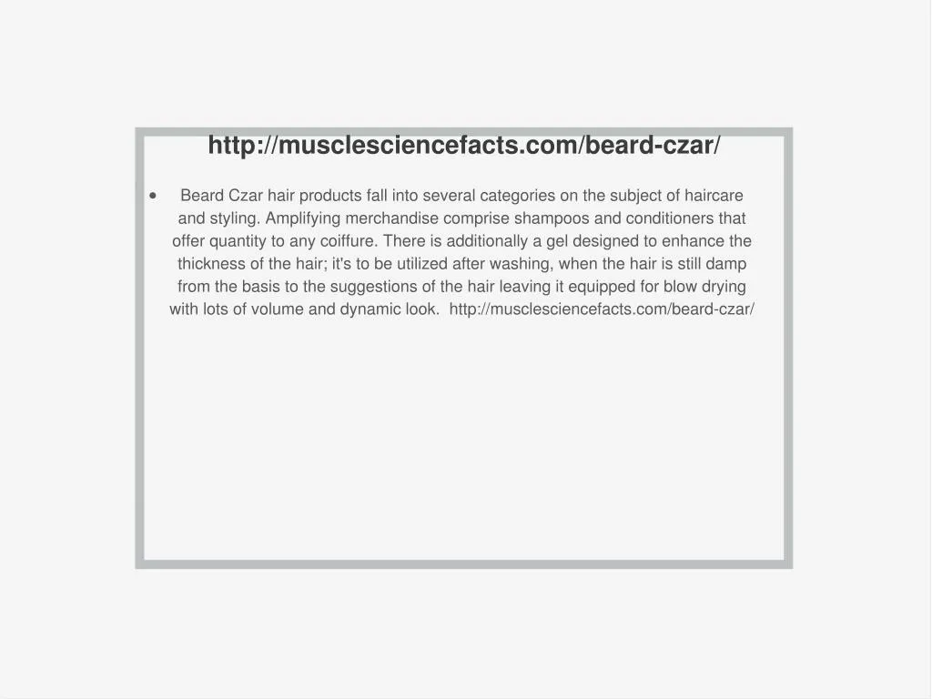 http musclesciencefacts com beard czar