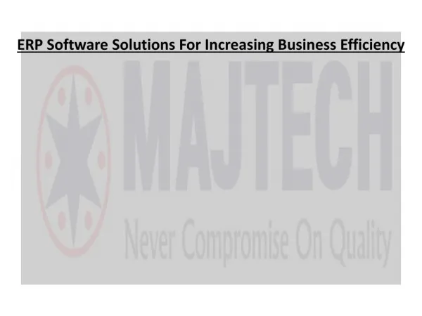 ERP Software Solutions For Increasing Business Efficiency