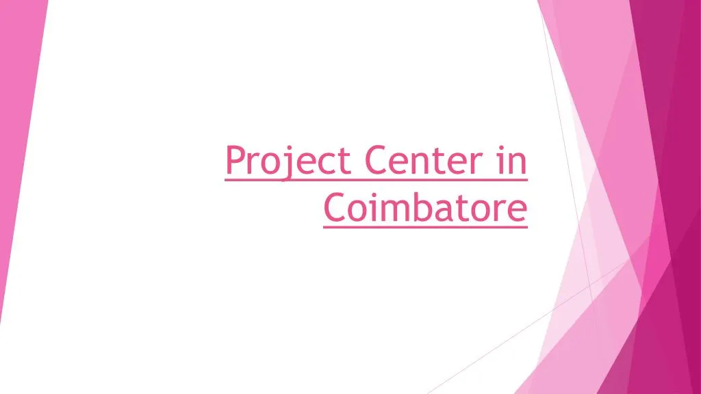 project center in coimbatore