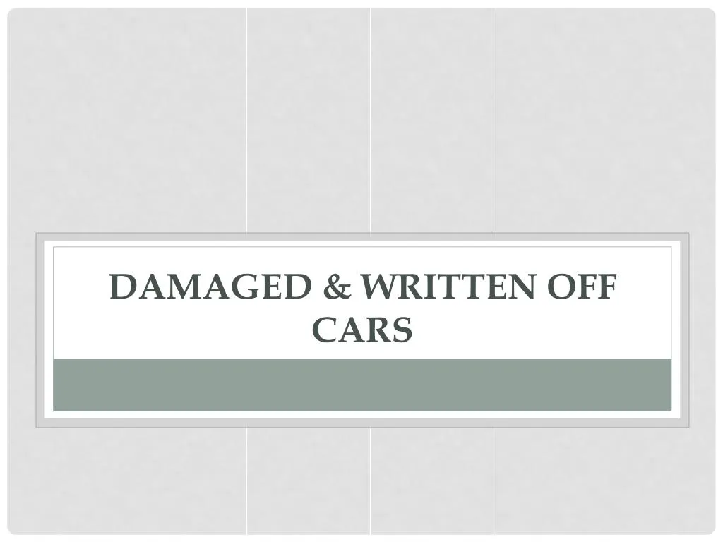 damaged written off cars