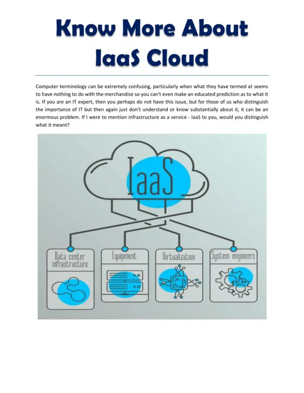 What IaaS cloud is all about?