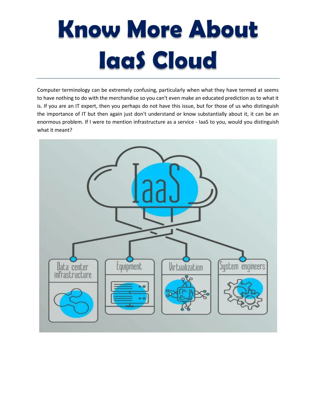 know more about iaas cloud
