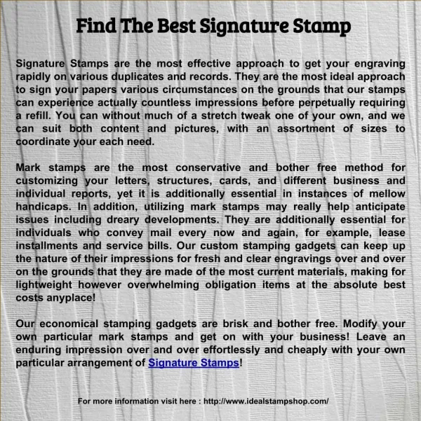 Find The Best Signature Stamp