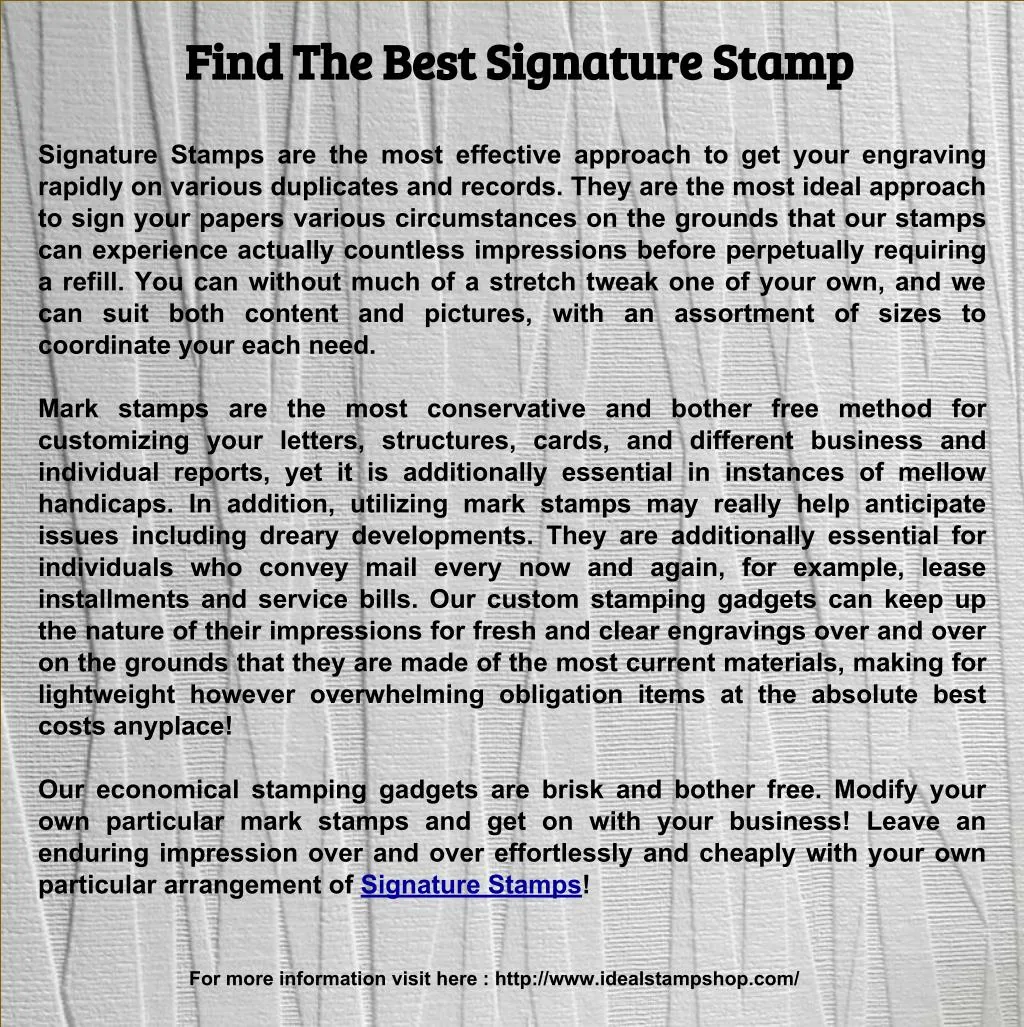 find the best signature stamp find the best