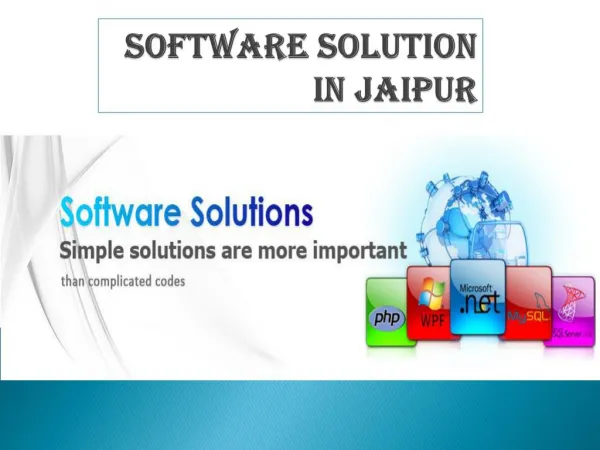 Find Software Solution In Jaipur