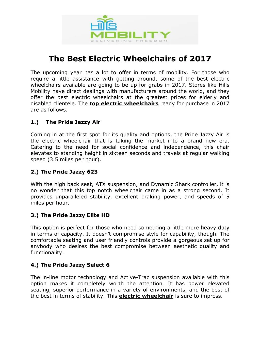 the best electric wheelchairs of 2017