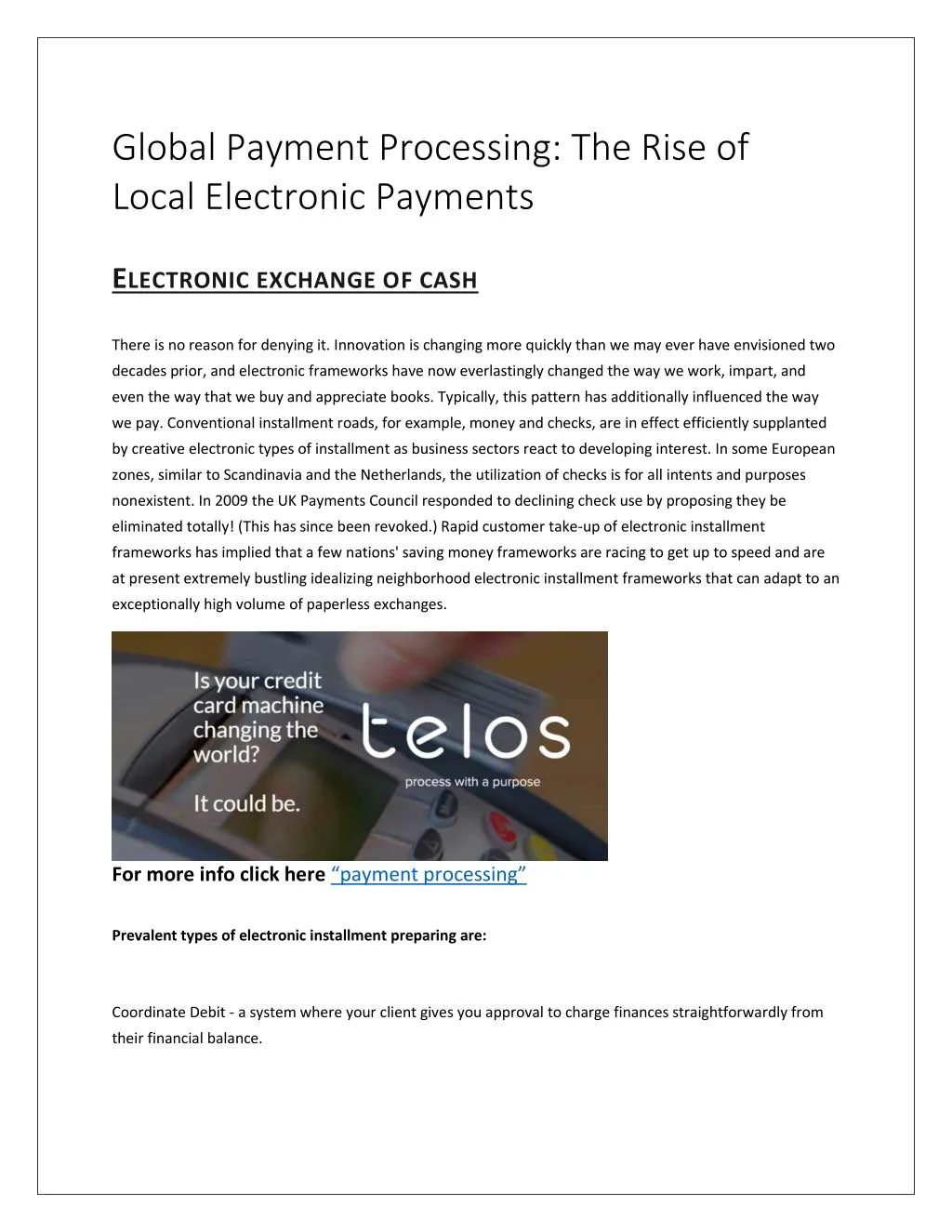 global payment processing the rise of local