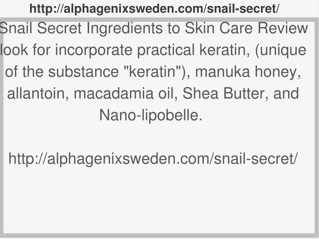 http alphagenixsweden com snail secret